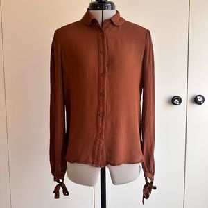SOLD Reformation Brown Blouse